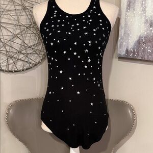 Red 23 Black Star Patterned Tank Top